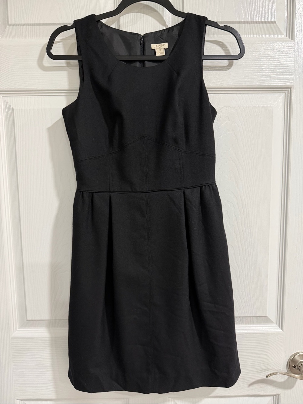 J. Crew Black Sleeveless Fit-and-Flare Mini Dress
